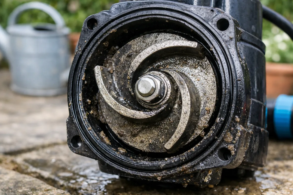 Roue vortex d'une pompe vide-cave pour eaux chargées qui laisse passer les particules