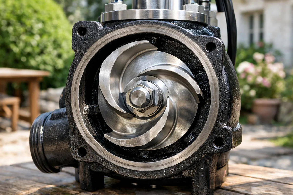 Roue vortex d'une pompe de relevage pour eaux chargées